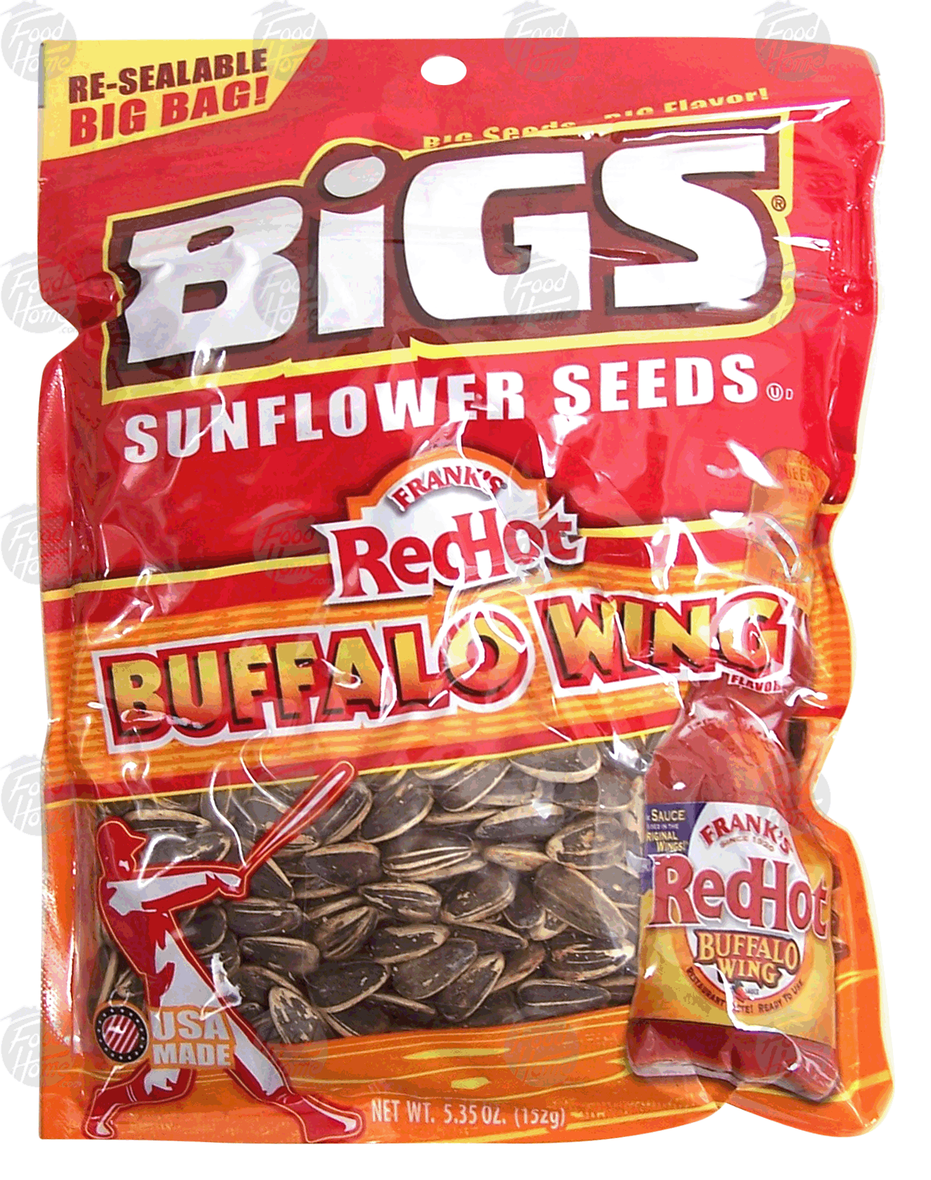 Bigs  franks's redhot buffalo wing flavored sunflower seeds Full-Size Picture